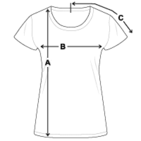 Women's Base T-Shirt Sizing Chart