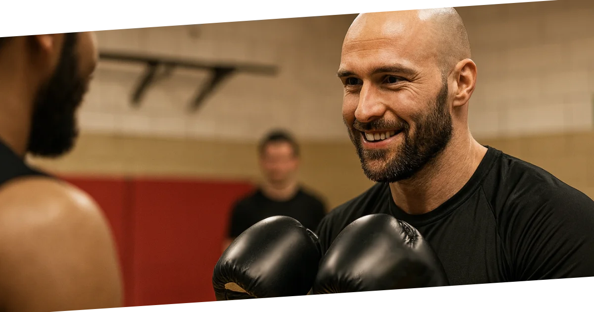 Man with boxing gloves